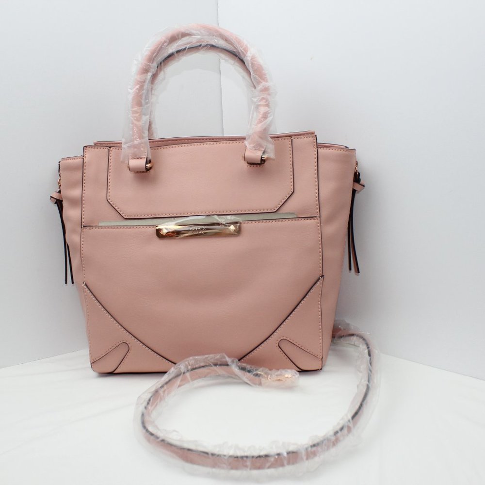 Guess Blush Pink Structured Tote Handbag with Removable Strap